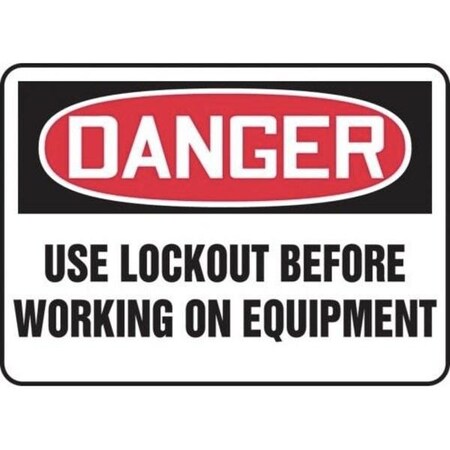 Accuform OSHA DANGER SAFETY SIGN USE LOCKOUT MLKT016XP MLKT016XP